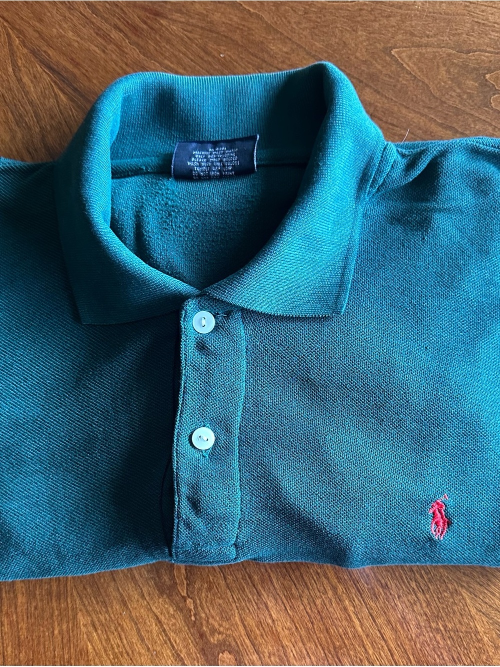 Polo by Ralph Lauren Teal Polo Shirt with Pink Logo